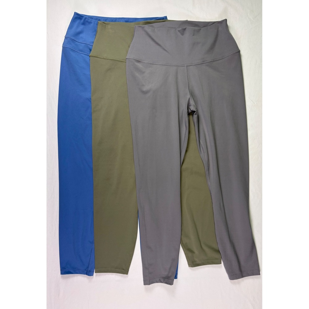 3 Pair Varley High Rise‎ Leggings L 25" Yoga Activewear Athleisure Workout Gym